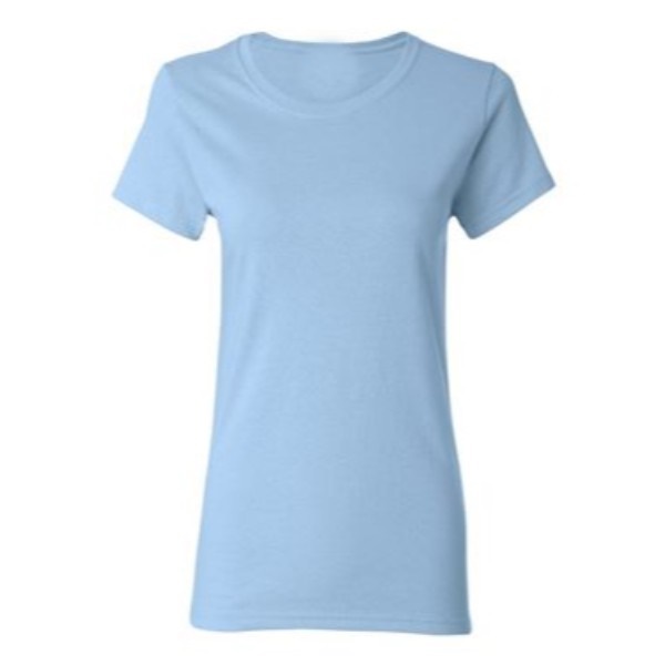 19 light blue plain blank women t shirt front